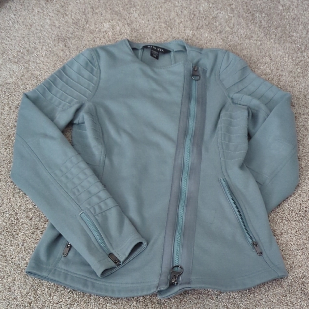 Athleta Moto Jacket, Minimalist Gray, XXS
